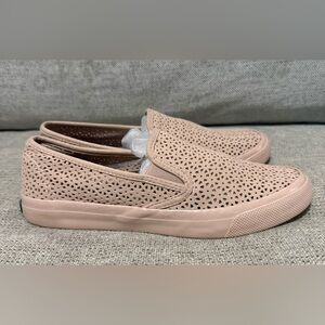 Sperry Women's Tan Perforated Slip-On Sneakers